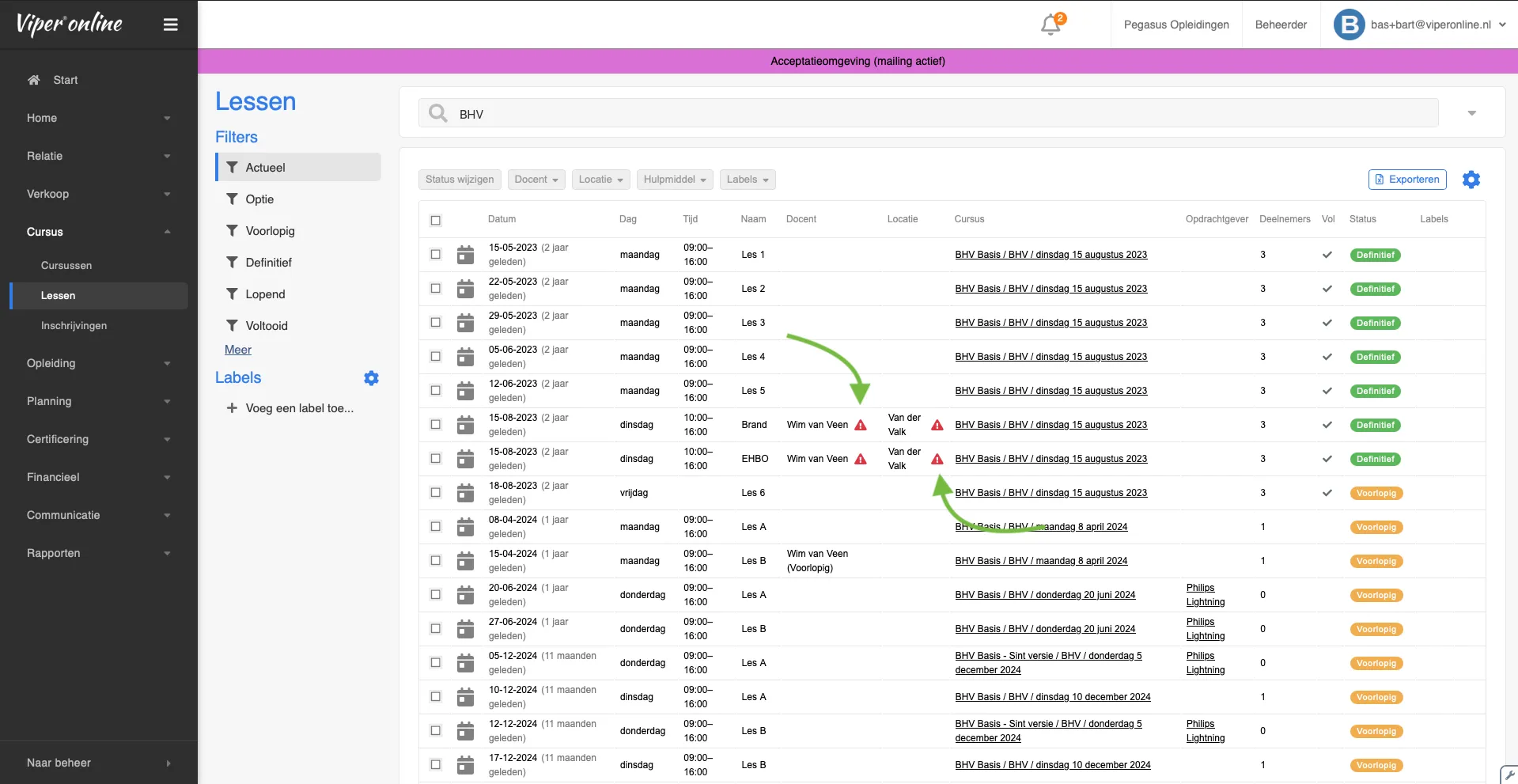 Planningsconflicten 2