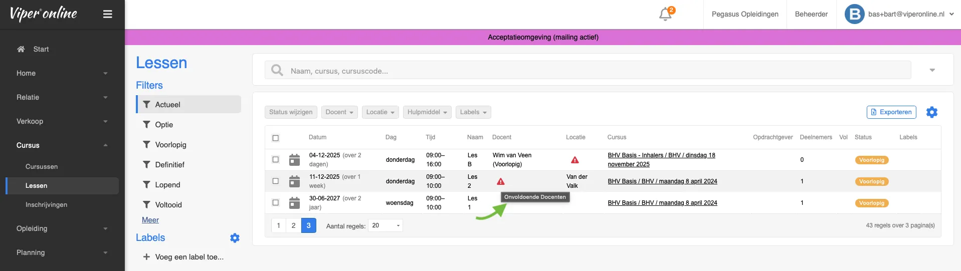 Planningsconflicten 3