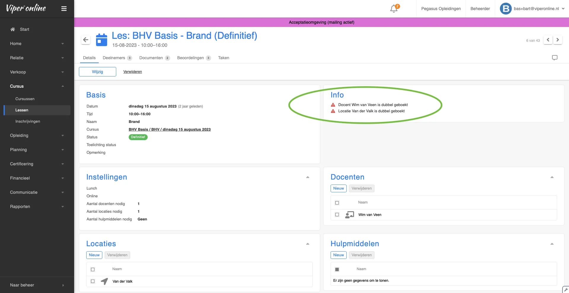Planningsconflicten 8