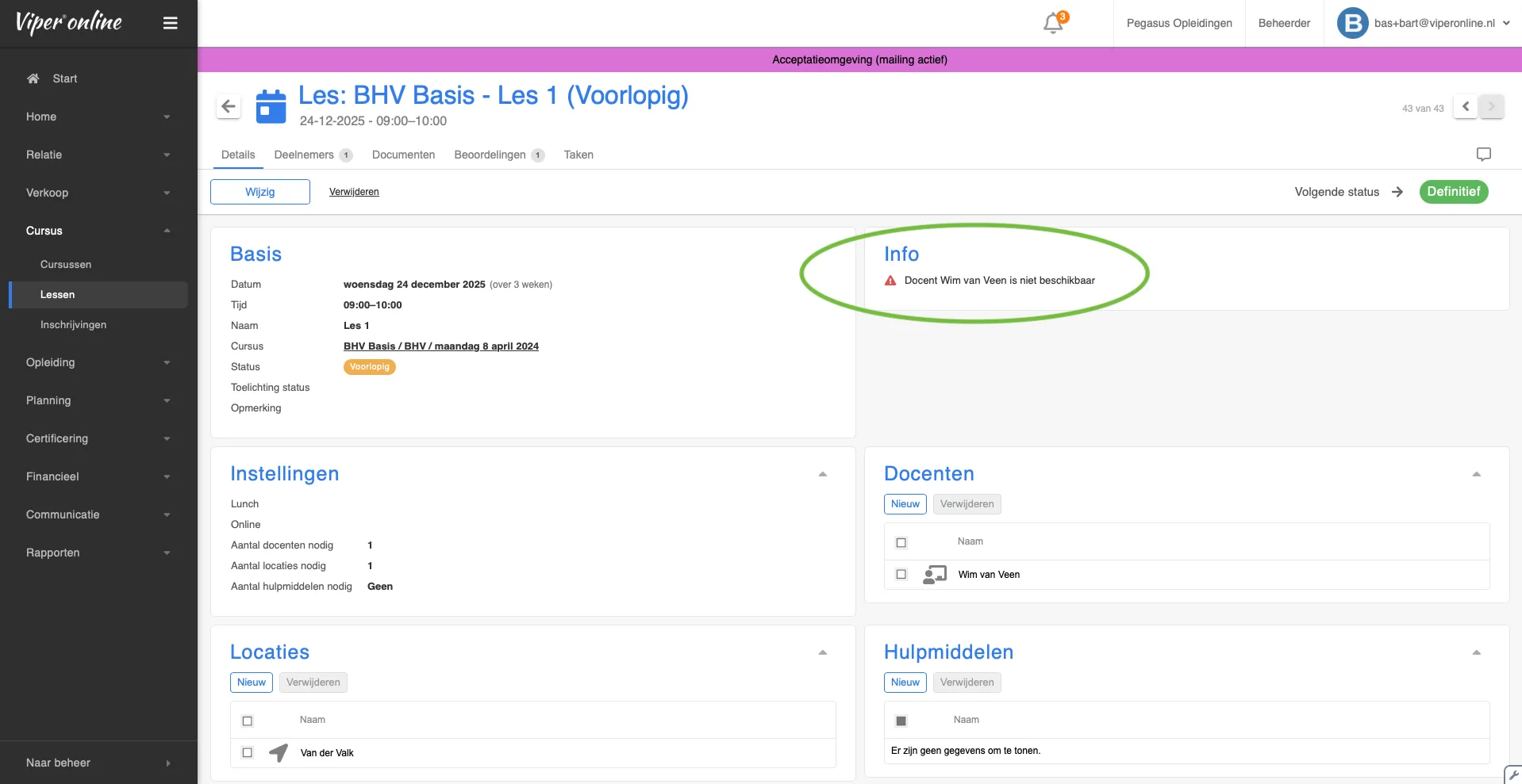 Planningsconflicten 11